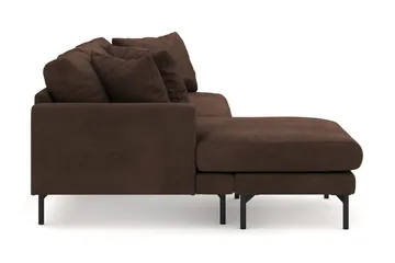 Menard 3-sits Vänstervänd L-formad Djup Divansoffa i Manchester - Brun - Products - Möbler - Soffa - Divansoffa & schäslongsoffa - 3 sits soffa med divan