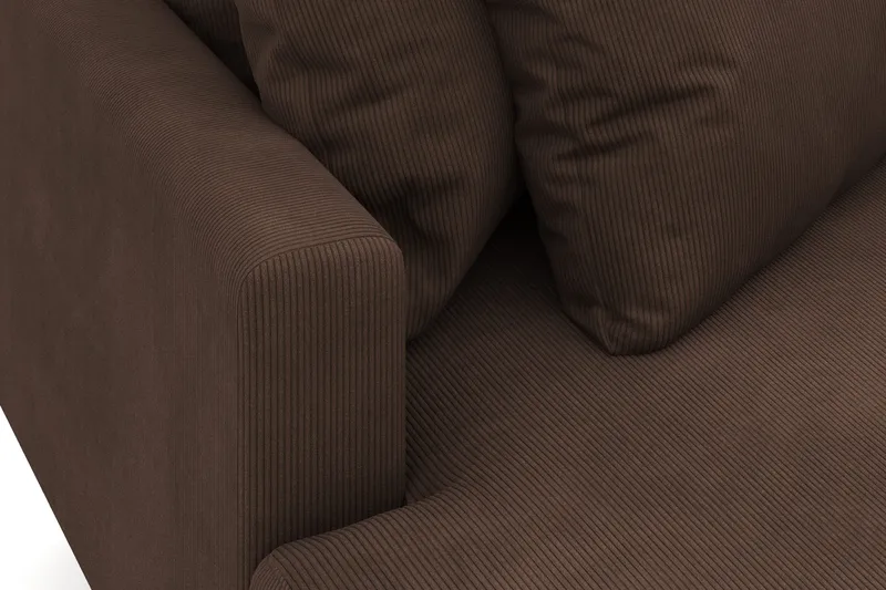 Menard 3-sits Vänstervänd L-formad Djup Divansoffa i Manchester - Brun - Products - Möbler - Soffa - Divansoffa & schäslongsoffa - 3 sits soffa med divan