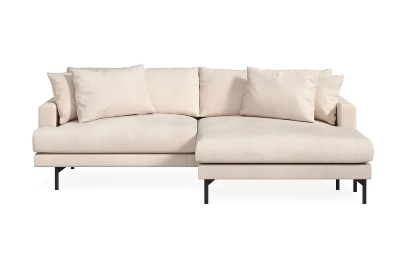Menard 4-sits Högervänd L-formad Divansoffa i Manchester - Beige - Products - Möbler - Soffa - Divansoffa & schäslongsoffa - 4 sits soffa med divan