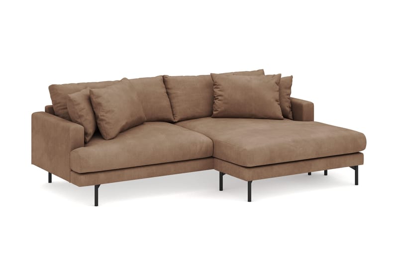 Menard 4-sits Högervänd L-formad Divansoffa i Manchester - Brun - Products - Möbler - Soffa - Divansoffa & schäslongsoffa - 4 sits soffa med divan