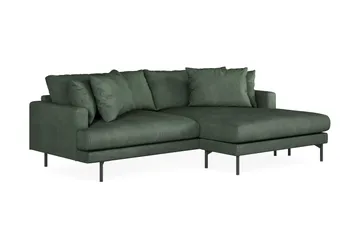Menard 4-sits Högervänd L-formad Divansoffa i Manchester - Grön - Products - Möbler - Soffa - Divansoffa & schäslongsoffa - 4 sits soffa med divan