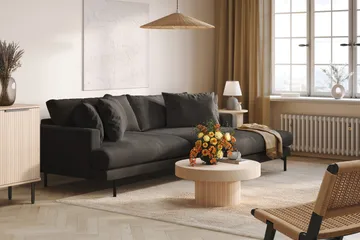 Menard 4-sits Högervänd L-formad Divansoffa i Manchester - Mörkgrå - Products - Möbler - Soffa - Divansoffa & schäslongsoffa - 4 sits soffa med divan