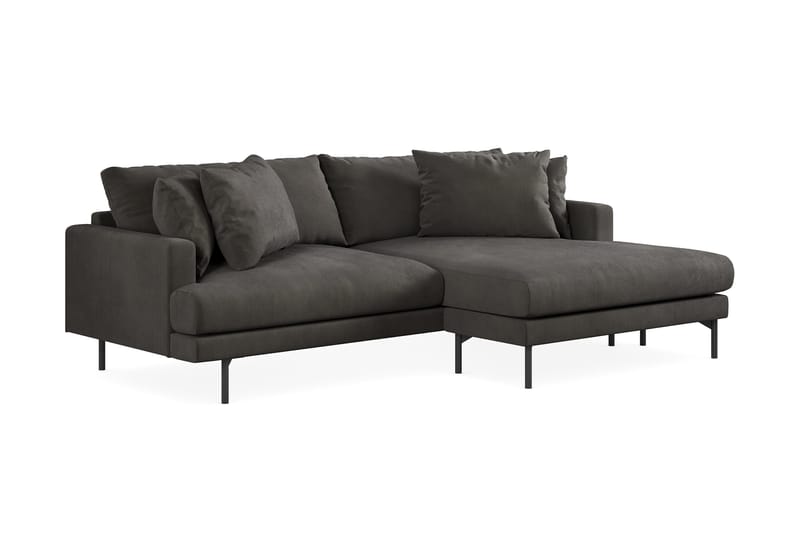 Menard 4-sits Högervänd L-formad Divansoffa i Manchester - Mörkgrå - Products - Möbler - Soffa - Divansoffa & schäslongsoffa - 4 sits soffa med divan