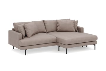 Menard 4-sits Högervänd L-formad Divansoffa i Tyg - Brun - Products - Möbler - Soffa - Divansoffa & schäslongsoffa - 4 sits soffa med divan