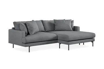 Menard 4-sits Högervänd L-formad Divansoffa i Tyg - Mörkgrå - Products - Möbler - Soffa - Divansoffa & schäslongsoffa - 4 sits soffa med divan