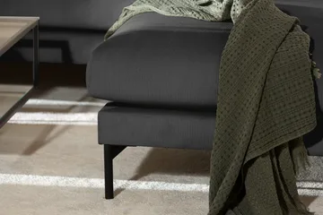 Menard 4-sits Högervänd L-formad Djup Schäslongsoffa i Manchester - Grå - Products - Möbler - Soffa - Divansoffa & schäslongsoffa - 4 sits soffa med divan