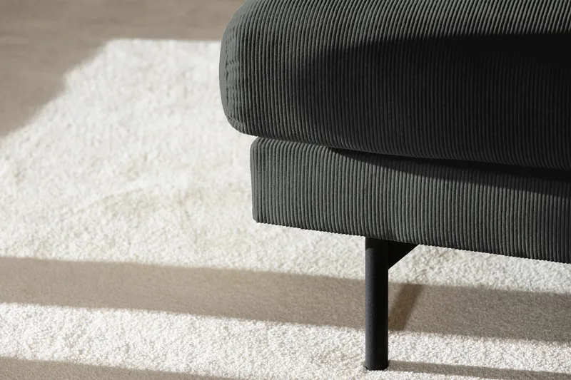Menard 4-sits Högervänd L-formad Djup Schäslongsoffa i Manchester - Grå - Products - Möbler - Soffa - Divansoffa & schäslongsoffa - 4 sits soffa med divan