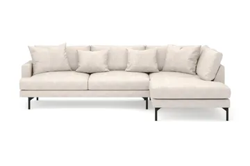 Menard 4-sits Högervänd L-formad Djup Schäslongsoffa i Tyg - Beige - Products - Möbler - Soffa - Divansoffa & schäslongsoffa - 4 sits soffa med divan