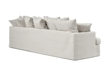 Menard 4-sits Högervänd L-formad Djup Schäslongsoffa i Tyg - Beige - Products - Möbler - Soffa - Divansoffa & schäslongsoffa - 4 sits soffa med divan