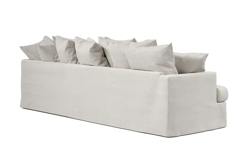 Menard 4-sits Högervänd L-formad Djup Schäslongsoffa i Tyg - Beige - Products - Möbler - Soffa - Divansoffa & schäslongsoffa - 4 sits soffa med divan