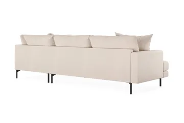 Menard 4-sits Högervänd L-formad Djup Schäslongsoffa i Tyg - Beige - Products - Möbler - Soffa - Divansoffa & schäslongsoffa - 4 sits soffa med divan