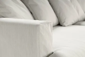 Menard 4-sits Högervänd L-formad Djup Schäslongsoffa i Tyg - Ljusgrå - Products - Möbler - Soffa - Divansoffa & schäslongsoffa - 4 sits soffa med divan