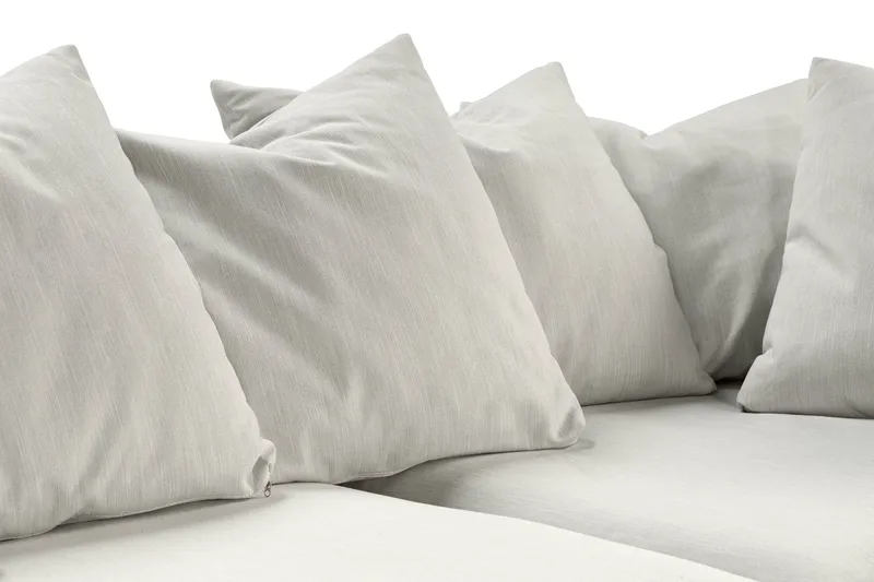 Menard 4-sits Högervänd L-formad Djup Schäslongsoffa i Tyg - Ljusgrå - Products - Möbler - Soffa - Divansoffa & schäslongsoffa - 4 sits soffa med divan