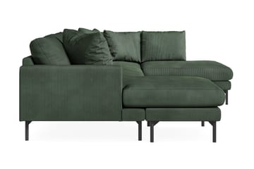 Menard 4-sits Högervänd Stor U-formad Djup Soffa med Divan och Schäslong i Manchester - Grön - Products - Möbler - Soffa - Divansoffa & schäslongsoffa - 4 sits soffa med divan
