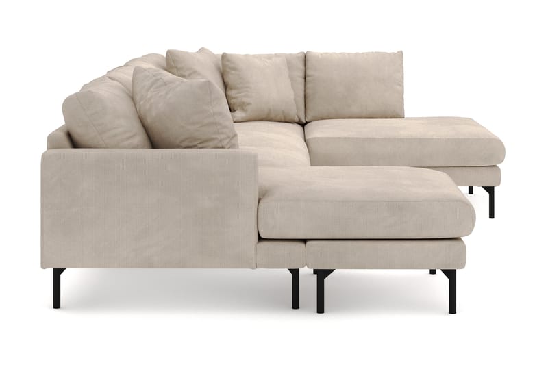 Menard 4-sits Högervänd Stor U-formad Djup Soffa med Divan och Schäslong i Manchester - Greige - Products - Möbler - Soffa - Divansoffa & schäslongsoffa - 4 sits soffa med divan