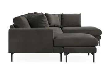 Menard 4-sits Högervänd Stor U-formad Djup Soffa med Divan och Schäslong i Manchester - Mörkgrå - Products - Möbler - Soffa - Divansoffa & schäslongsoffa - 4 sits soffa med divan