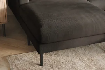 Menard 4-sits Högervänd Stor U-formad Djup Soffa med Divan och Schäslong i Manchester - Mörkgrå - Products - Möbler - Soffa - Divansoffa & schäslongsoffa - 4 sits soffa med divan