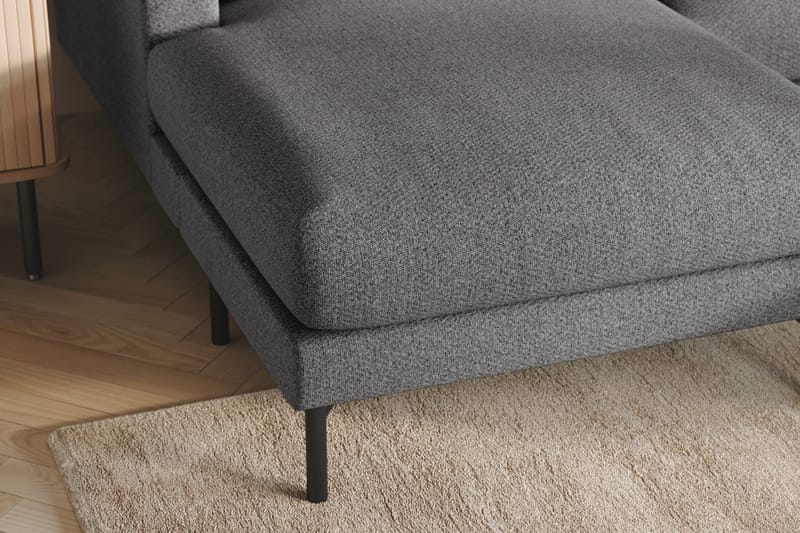 Menard 4-sits Högervänd Stor U-formad Djup Soffa med Divan och Schäslong i Tyg - Mörkgrå - Products - Möbler - Soffa - Divansoffa & schäslongsoffa - 4 sits soffa med divan