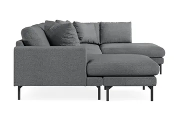 Menard 4-sits Högervänd Stor U-formad Djup Soffa med Divan och Schäslong i Tyg - Mörkgrå - Products - Möbler - Soffa - Divansoffa & schäslongsoffa - 4 sits soffa med divan