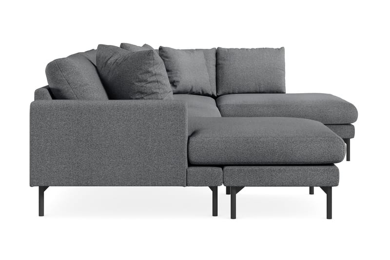 Menard 4-sits Högervänd Stor U-formad Djup Soffa med Divan och Schäslong i Tyg - Mörkgrå - Products - Möbler - Soffa - Divansoffa & schäslongsoffa - 4 sits soffa med divan