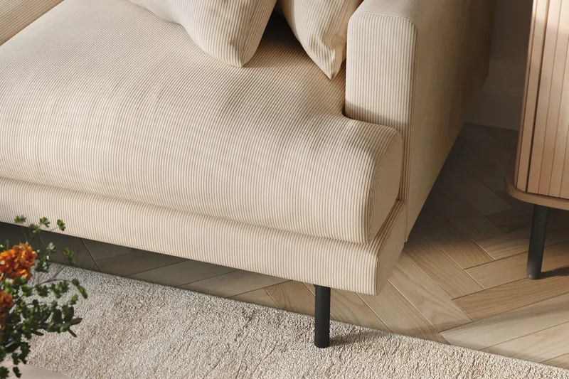 Menard 4-sits Vänstervänd L-formad Divansoffa i Manchester - Beige - Products - Möbler - Soffa - Divansoffa & schäslongsoffa - 4 sits soffa med divan