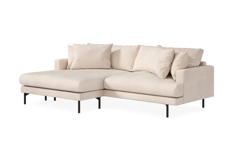 Menard 4-sits Vänstervänd L-formad Divansoffa i Manchester - Beige - Products - Möbler - Soffa - Divansoffa & schäslongsoffa - 4 sits soffa med divan