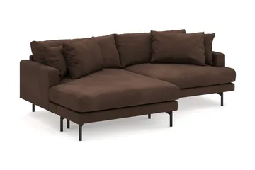 Menard 4-sits Vänstervänd L-formad Divansoffa i Manchester - Brun - Products - Möbler - Soffa - Divansoffa & schäslongsoffa - 4 sits soffa med divan