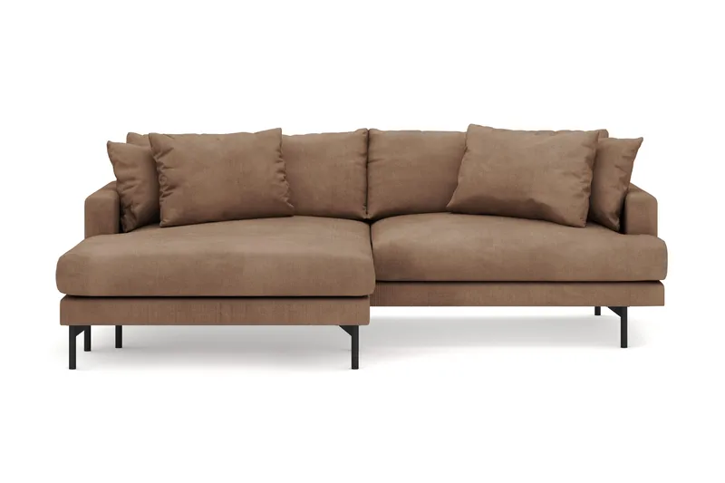 Menard 4-sits Vänstervänd L-formad Divansoffa i Manchester - Brun - Products - Möbler - Soffa - Divansoffa & schäslongsoffa - 4 sits soffa med divan