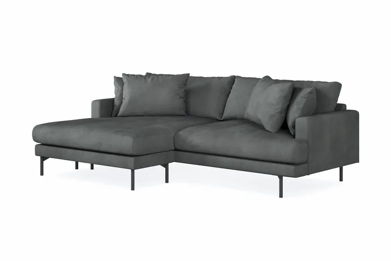 Menard 4-sits Vänstervänd L-formad Divansoffa i Manchester - Grå - Products - Möbler - Soffa - Divansoffa & schäslongsoffa - 4 sits soffa med divan