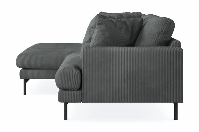 Menard 4-sits Vänstervänd L-formad Divansoffa i Manchester - Grå - Products - Möbler - Soffa - Divansoffa & schäslongsoffa - 4 sits soffa med divan