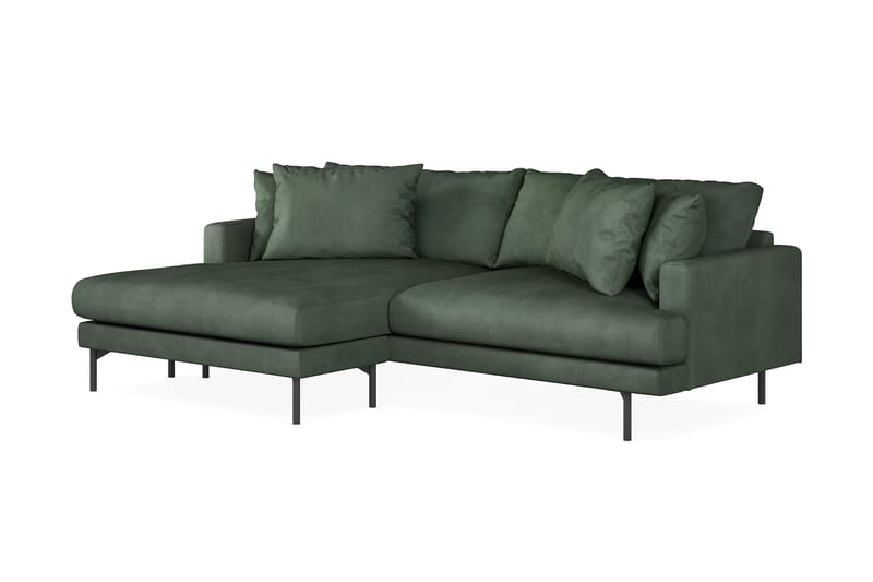 Menard 4-sits Vänstervänd L-formad Divansoffa i Manchester - Grön - Products - Möbler - Soffa - Divansoffa & schäslongsoffa - 4 sits soffa med divan