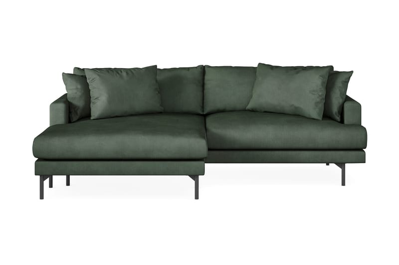 Menard 4-sits Vänstervänd L-formad Divansoffa i Manchester - Grön - Products - Möbler - Soffa - Divansoffa & schäslongsoffa - 4 sits soffa med divan