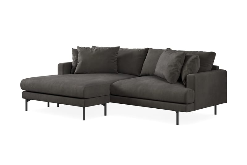 Menard 4-sits Vänstervänd L-formad Divansoffa i Manchester - Mörkgrå - Products - Möbler - Soffa - Divansoffa & schäslongsoffa - 4 sits soffa med divan