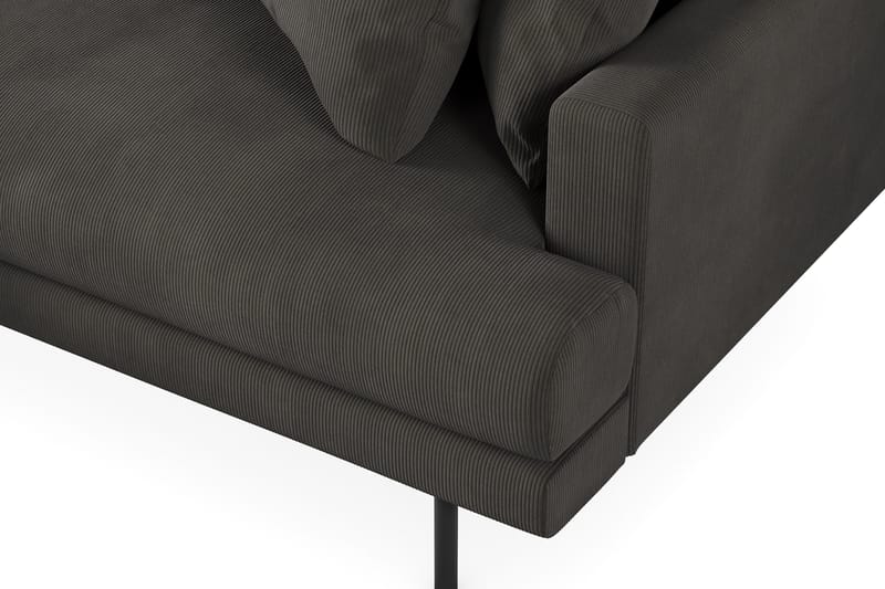 Menard 4-sits Vänstervänd L-formad Divansoffa i Manchester - Mörkgrå - Products - Möbler - Soffa - Divansoffa & schäslongsoffa - 4 sits soffa med divan