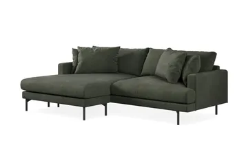 Menard 4-sits Vänstervänd L-formad Divansoffa i Manchester - Mörkgrön - Products - Möbler - Soffa - Divansoffa & schäslongsoffa - 4 sits soffa med divan