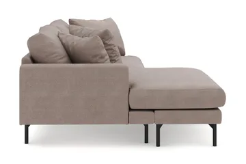 Menard 4-sits Vänstervänd L-formad Divansoffa i Tyg - Brun - Products - Möbler - Soffa - Divansoffa & schäslongsoffa - 4 sits soffa med divan