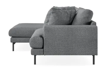 Menard 4-sits Vänstervänd L-formad Divansoffa i Tyg - Mörkgrå - Products - Möbler - Soffa - Divansoffa & schäslongsoffa - 4 sits soffa med divan