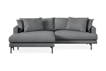 Menard 4-sits Vänstervänd L-formad Divansoffa i Tyg - Mörkgrå - Products - Möbler - Soffa - Divansoffa & schäslongsoffa - 4 sits soffa med divan