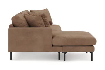Menard 4-sits Vänstervänd L-formad Djup Divansoffa i Manchester - Brun - Products - Möbler - Soffa - Divansoffa & schäslongsoffa - 4 sits soffa med divan