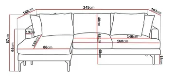 Menard 4-sits Vänstervänd L-formad Djup Divansoffa i Manchester - Brun - Products - Möbler - Soffa - Divansoffa & schäslongsoffa - 4 sits soffa med divan