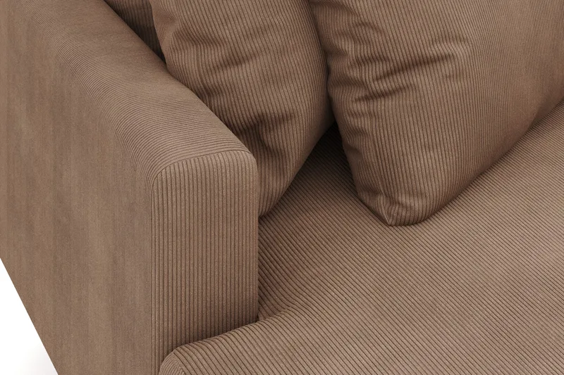 Menard 4-sits Vänstervänd L-formad Djup Divansoffa i Manchester - Brun - Products - Möbler - Soffa - Divansoffa & schäslongsoffa - 4 sits soffa med divan