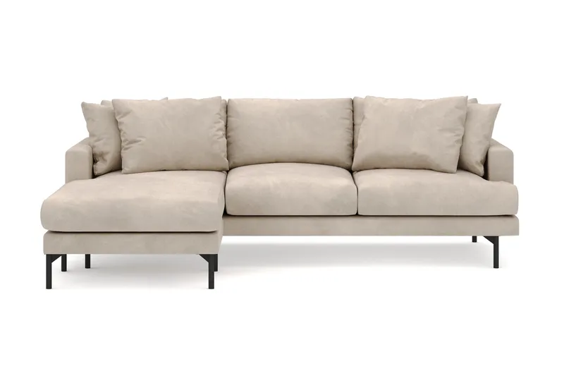 Menard 4-sits Vänstervänd L-formad Djup Divansoffa i Manchester - Greige - Products - Möbler - Soffa - Divansoffa & schäslongsoffa - 4 sits soffa med divan