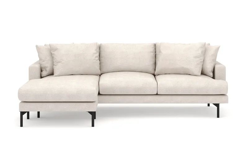 Menard 4-sits Vänstervänd L-formad Djup Divansoffa i Tyg - Beige - Products - Möbler - Soffa - Divansoffa & schäslongsoffa - 4 sits soffa med divan