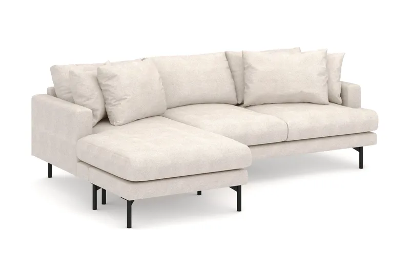 Menard 4-sits Vänstervänd L-formad Djup Divansoffa i Tyg - Beige - Products - Möbler - Soffa - Divansoffa & schäslongsoffa - 4 sits soffa med divan