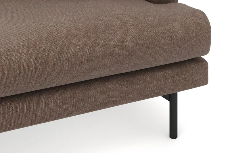 Menard 4-sits Vänstervänd L-formad Djup Divansoffa i Tyg - Brun - Products - Möbler - Soffa - Divansoffa & schäslongsoffa - 3 sits soffa med divan