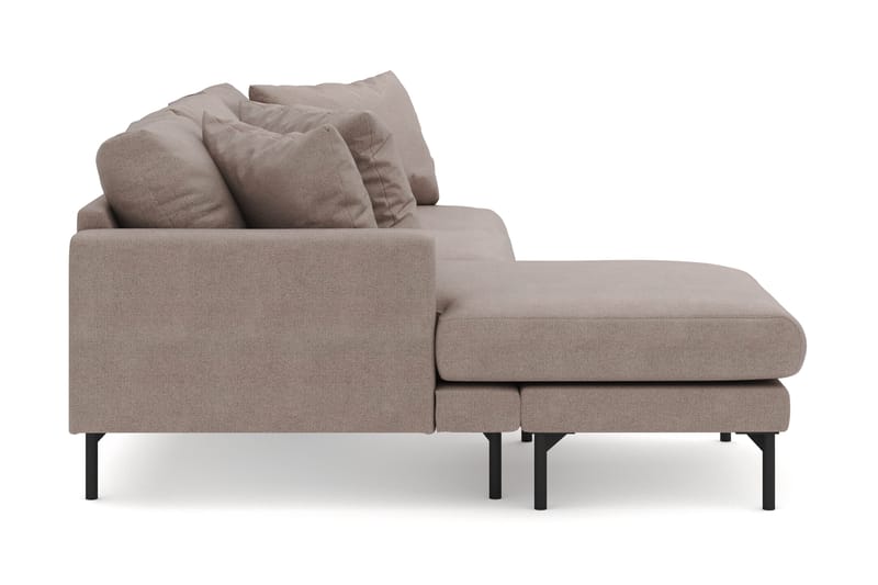 Menard 4-sits Vänstervänd L-formad Djup Divansoffa i Tyg - Brun - Products - Möbler - Soffa - Divansoffa & schäslongsoffa - 3 sits soffa med divan