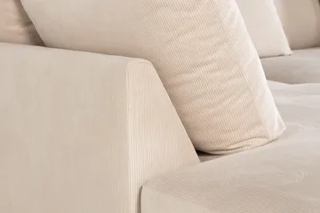 Menard 4-sits Vänstervänd L-formad Djup Schäslongsoffa i Manchester - Beige - Products - Möbler - Soffa - Divansoffa & schäslongsoffa - 4 sits soffa med divan