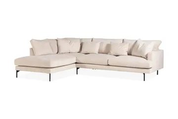 Menard 4-sits Vänstervänd L-formad Djup Schäslongsoffa i Manchester - Beige - Products - Möbler - Soffa - Divansoffa & schäslongsoffa - 4 sits soffa med divan