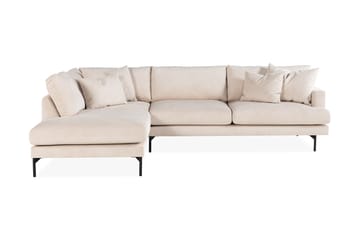 Menard 4-sits Vänstervänd L-formad Djup Schäslongsoffa i Manchester - Beige - Products - Möbler - Soffa - Divansoffa & schäslongsoffa - 4 sits soffa med divan