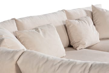 Menard 4-sits Vänstervänd L-formad Djup Schäslongsoffa i Manchester - Beige - Products - Möbler - Soffa - Divansoffa & schäslongsoffa - 4 sits soffa med divan